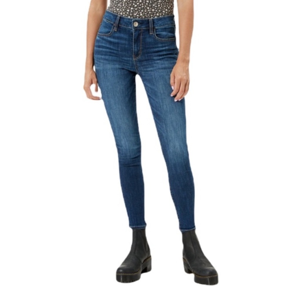 American Eagle Outfitters High Rise Jeggings - Dark Blue Wash - size 0 long